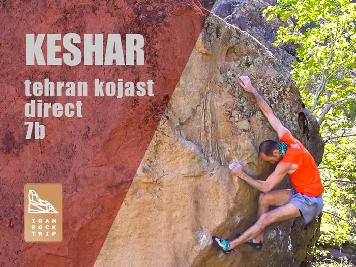 Outdoor Bouldering Keshar zone TEHRAN KOJAST route