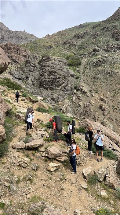 Rock climbing in Bande Yakhchal Tehran Iran by Russian Group